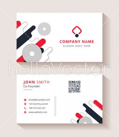 Corporate business card template design - Vector Illustration