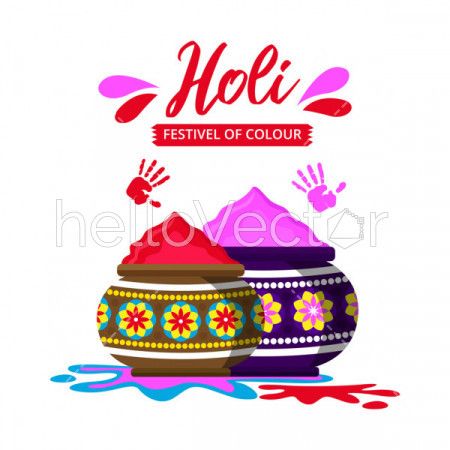 Holi celebration design - Vector Illustration