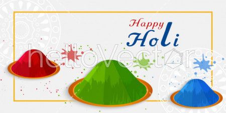 Holi festival background with colorful gulal powder