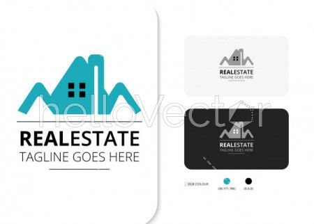 Real estate logo template - Vector Illustration