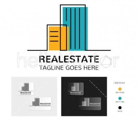 Real estate logo template - Vector Illustration