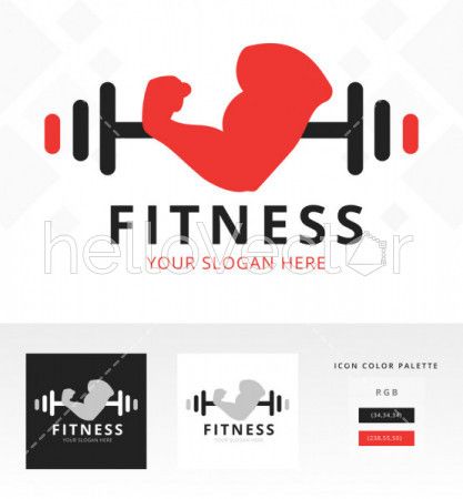 Fitness logo template - Vector Illustration