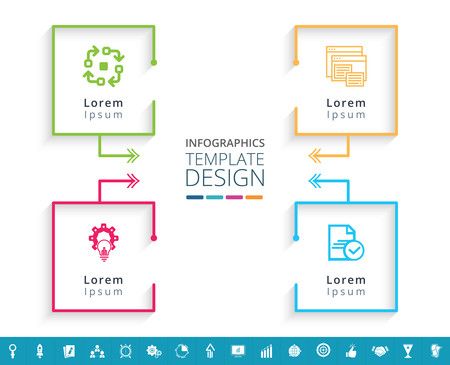 Marketing Infographic Template Design - Vector Illustration
