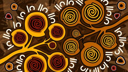 Aboriginal tree vector art