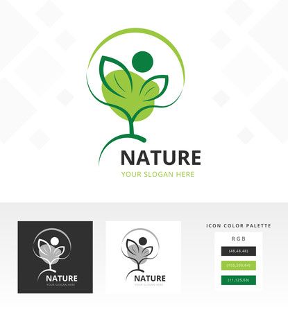 Nature logo template - Vector Illustration