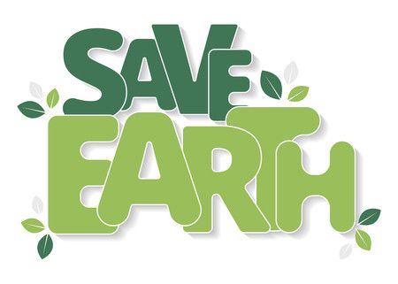 Save Earth Typography