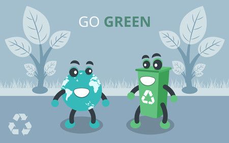 Go green supportive illustration