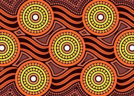 Aboriginal dot art vector background