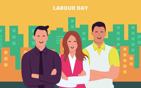 People of different occupations, labour day illustration