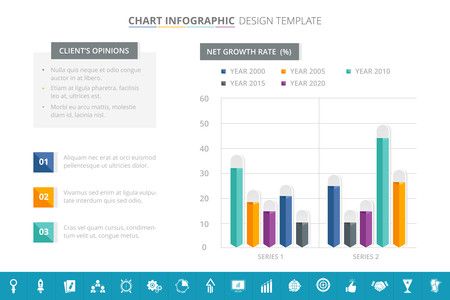 Bar Chart Infographic Template - Vector Illustration