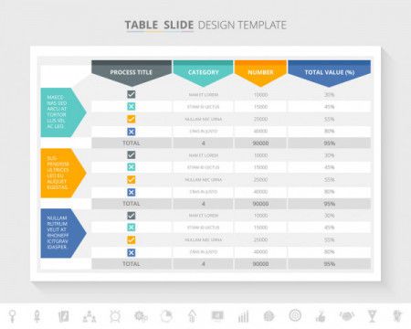 Vector Table Infographic
