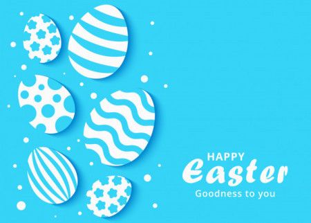 Decorative Easter eggs. Easter poster and banner template