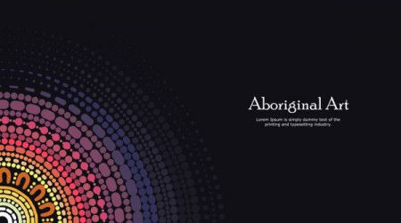 Aboriginal art vector banner background