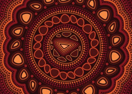 Aboriginal dot art vector background