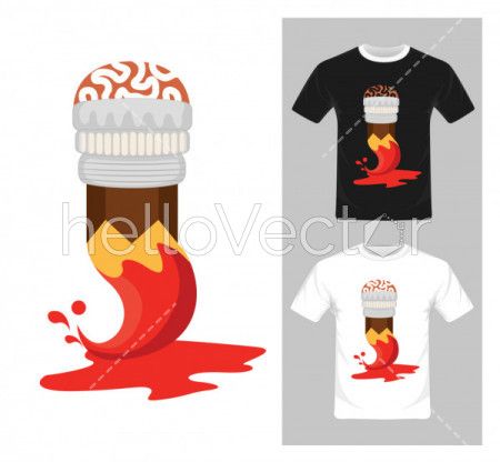 T-shirt graphic design. Art concept vector - illustration 