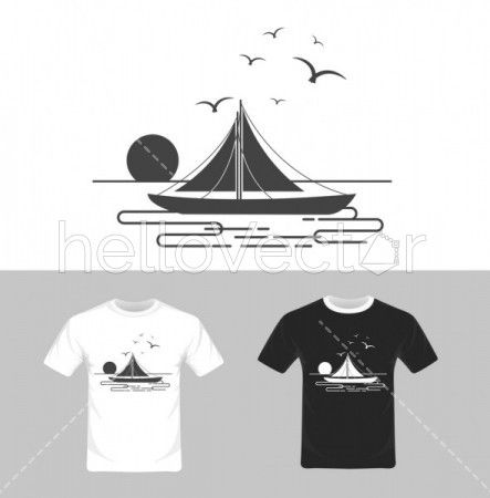 T-shirt graphic design vector illustration. 