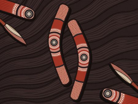 Boomerang art, Aboriginal art vector painting