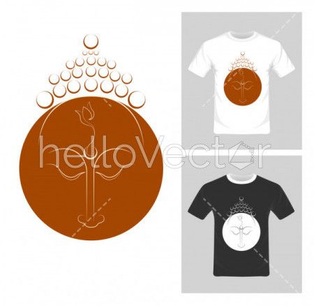 T-shirt graphic design vector illustration.