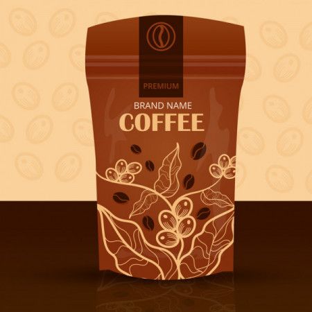Coffee packaging design template