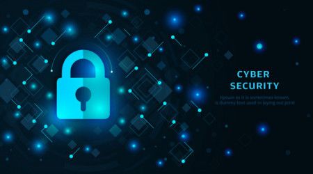 Cyber security vector background