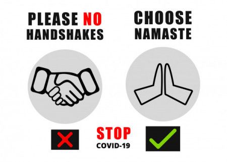 No hand shake signage - Vector Illustration