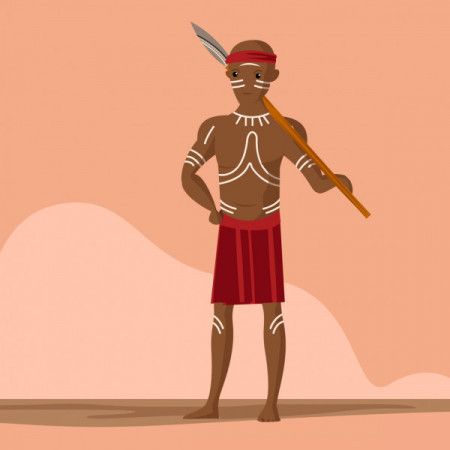 Indigenous People - Vector Illustration