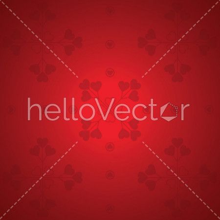 Red valentine's day background - Vector illustration 