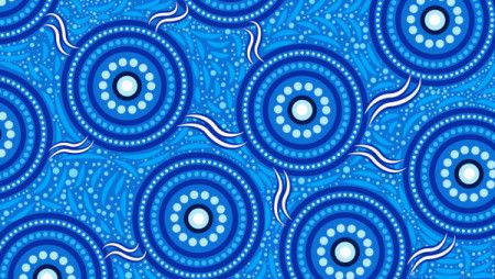 Aboriginal dot art seamless pattern background