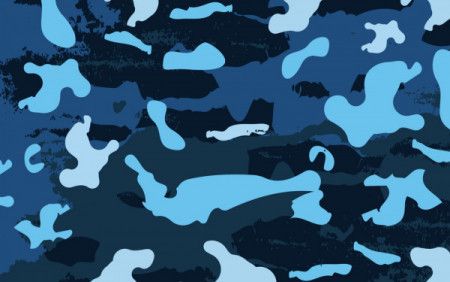 Blue Camouflage Texture - Vector Illustration