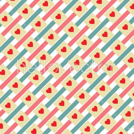 Heart shape pattern background - Vector illustration 