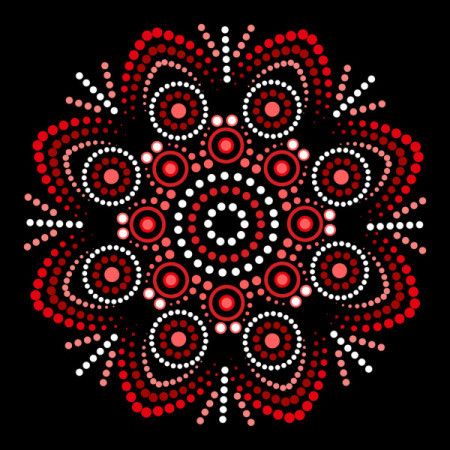 Vector dot painting mandalas. Aboriginal style of dot painting 6761357  Vector Art at Vecteezy