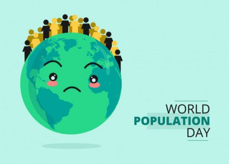 World population day poster - Vector Illustration