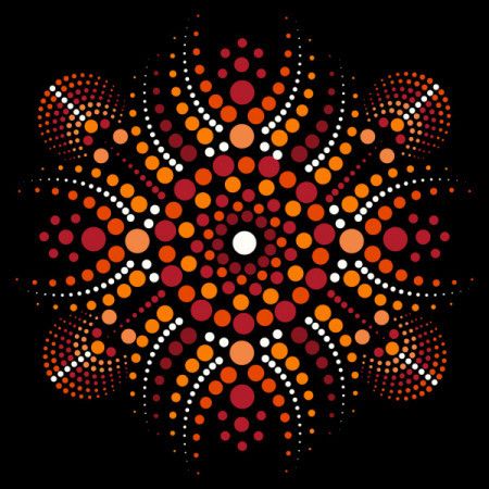 Mandala art Australian dot painting - Vector illustration