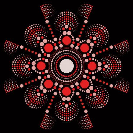 Mandala art Australian dot painting - Vector illustration