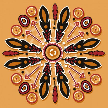 Aboriginal art vector background