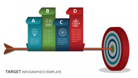 Target infographic design - Vector Illustration