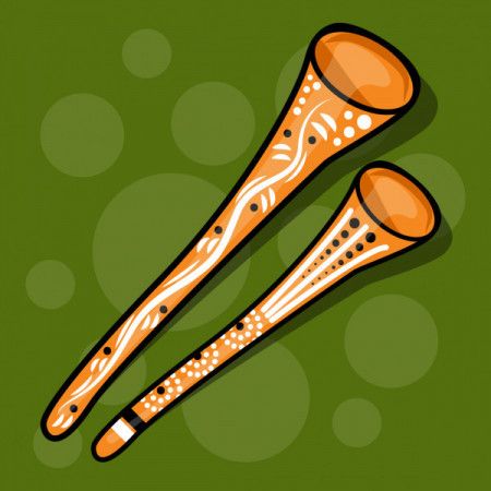 Aboriginal Didgeridoo art - Vector Illustration