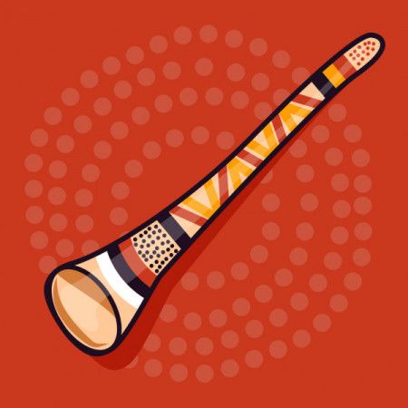Didgeridoo musical instrument - Vector Illustration
