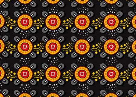 Aboriginal dot art seamless pattern background