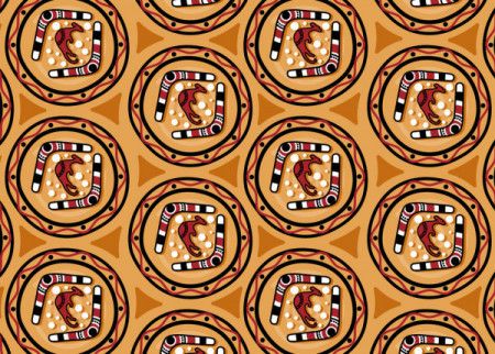 Aboriginal dot art seamless pattern background