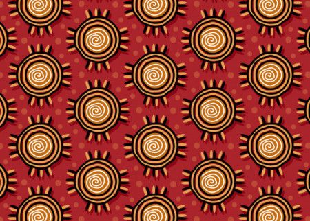 Aboriginal dot art seamless pattern background