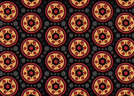 Aboriginal dot art seamless pattern background