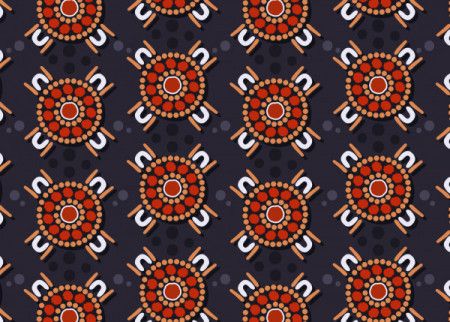 Aboriginal dot art seamless pattern background