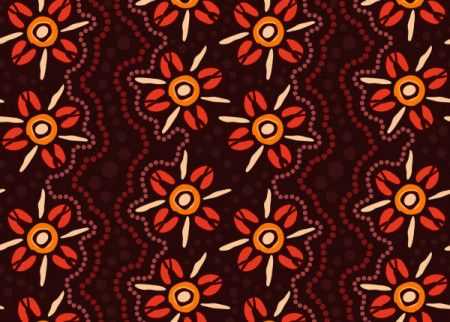 Aboriginal dot art seamless pattern background