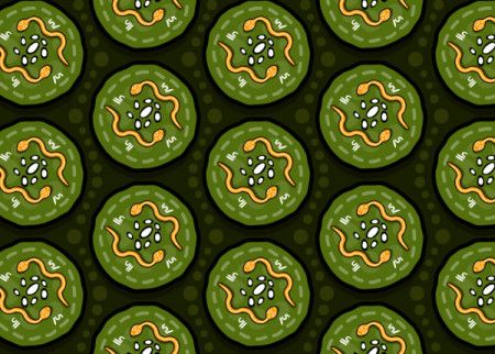 Aboriginal dot art seamless snake pattern background