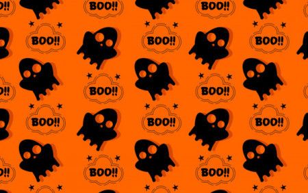 Ghost seamless pattern background
