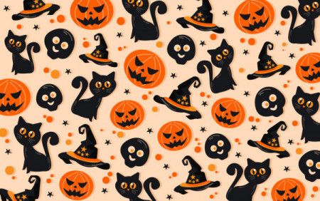 Halloween seamless vector background