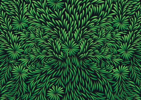 Green leaves seamless texture background