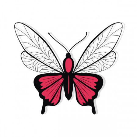 Butterfly Tattoo Design Vector