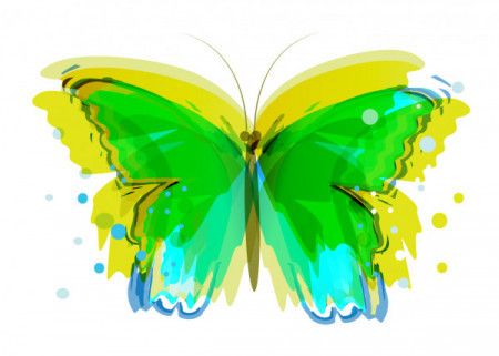 Watercolor abstract butterfly vector design